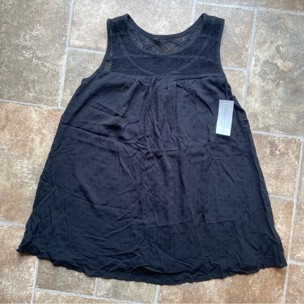NEW! Liz Lange Maternity Black Medium Tank Top